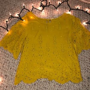 Yellow embroidered shirt